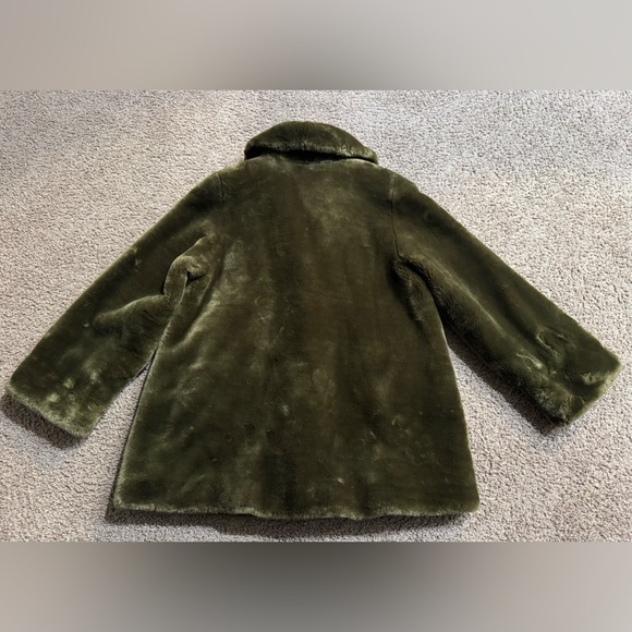 Beta’s Choice Olive Green Faux Fur Coat - Picture 2 of 12